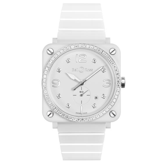 BELL & ROSS Watch Replica BR S WHITE CERAMIC DIAMONDS BRS-WH-CES-LGD